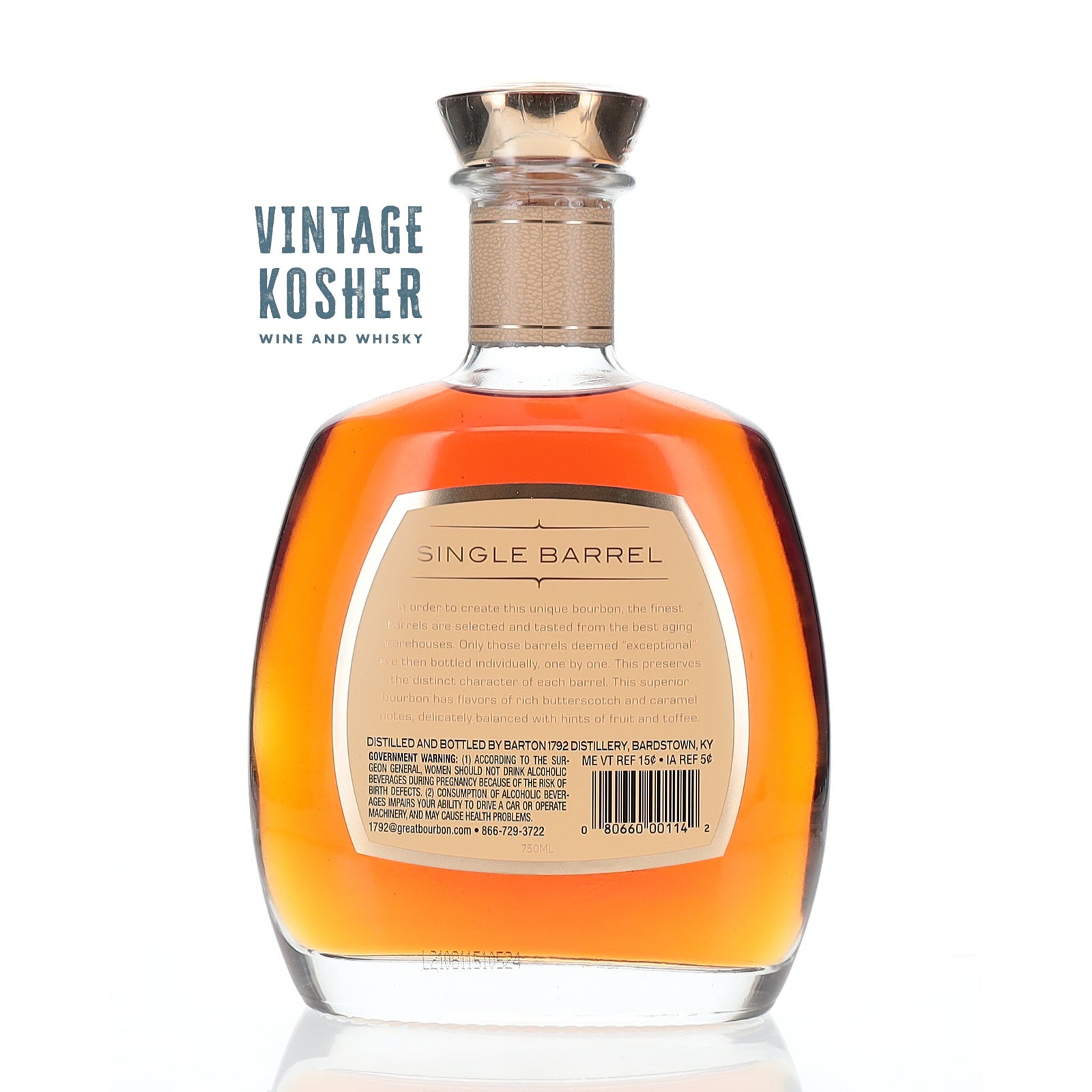 1792 Straight Bourbon Single Barrel 98.6 Bourbon