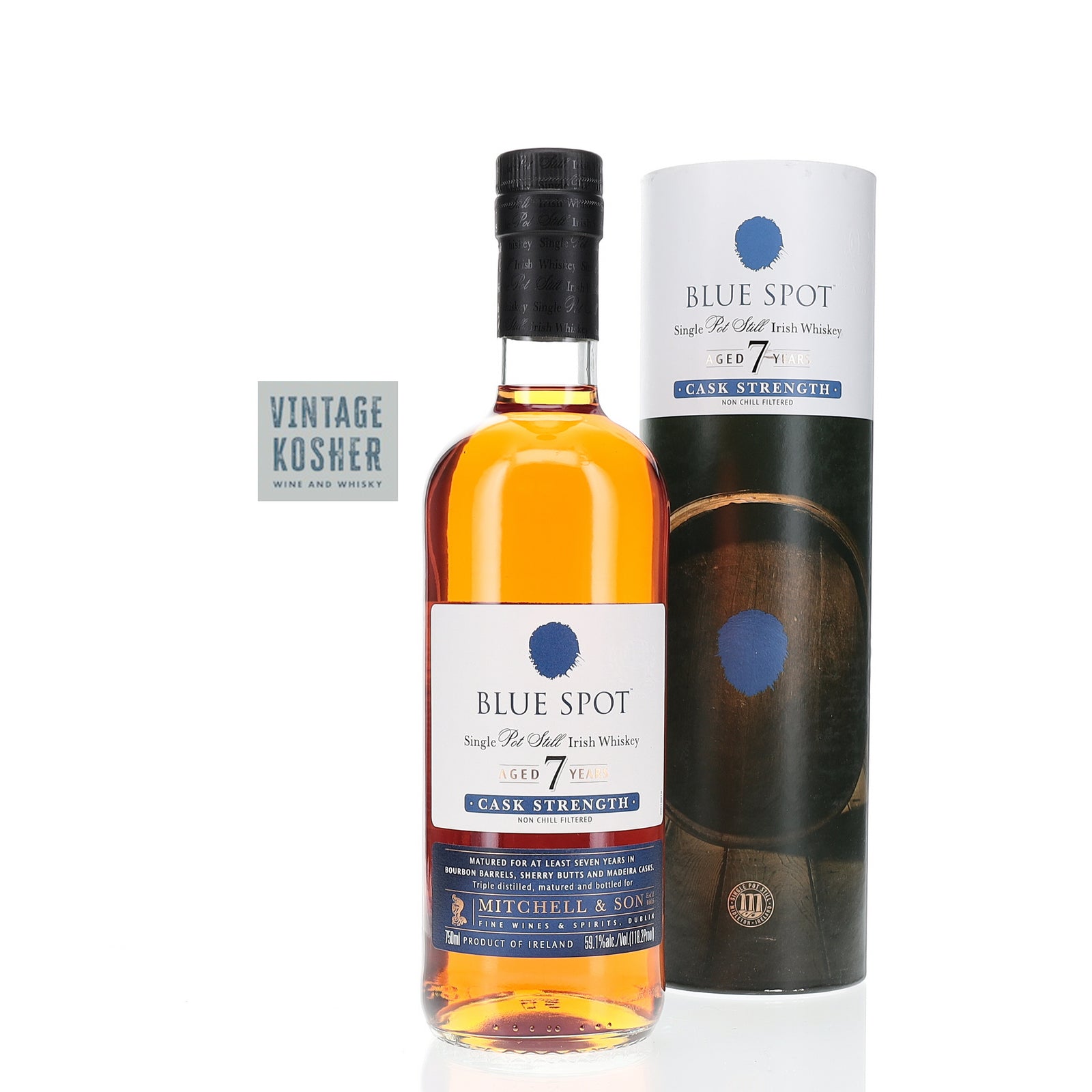 Blue Spot Single Pot Still Irish Whisky 7 year Cask Strength Irish whiskey
