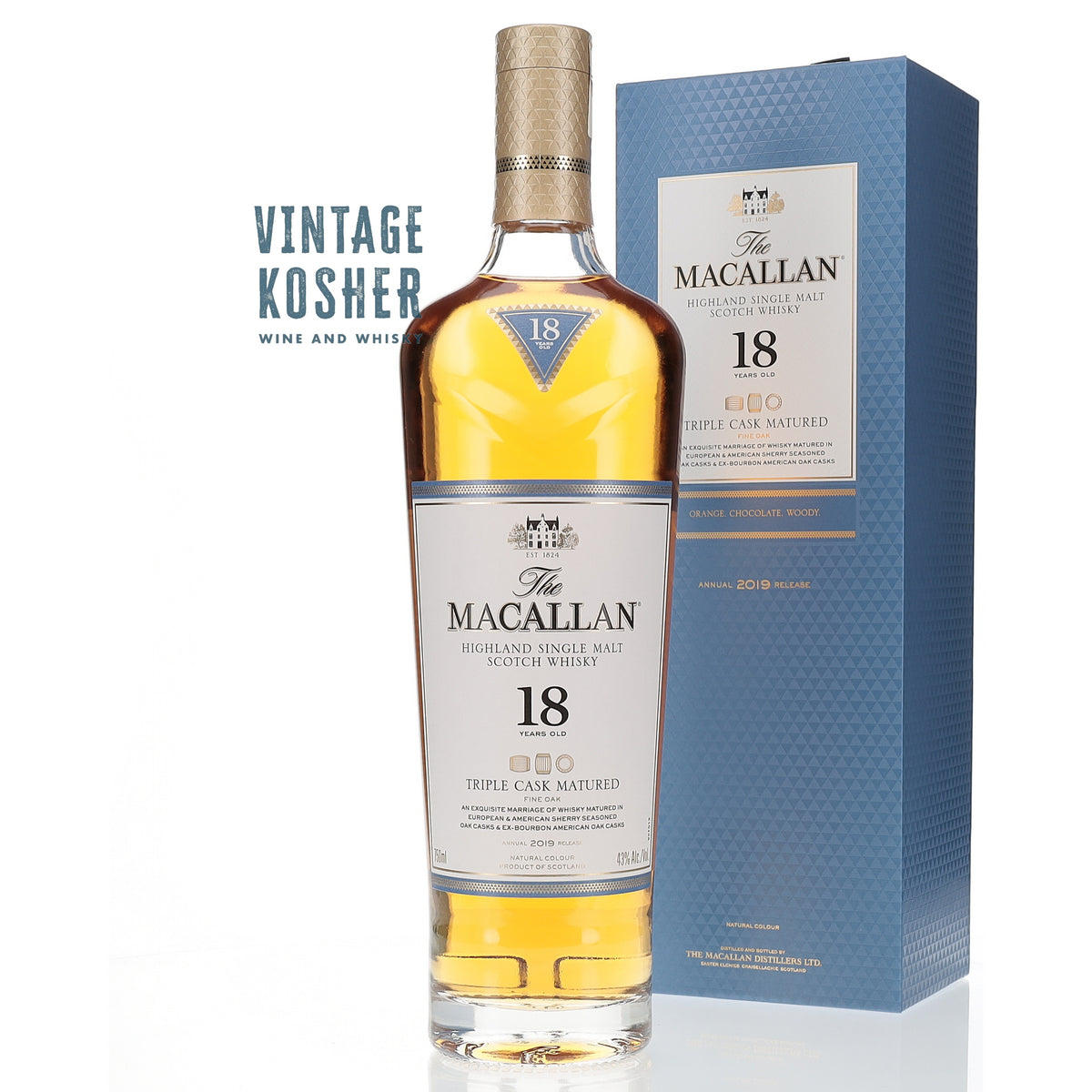 Macallan Fine Oak 18 Year Triple Cask Matured Single Malt Scotch Whisky