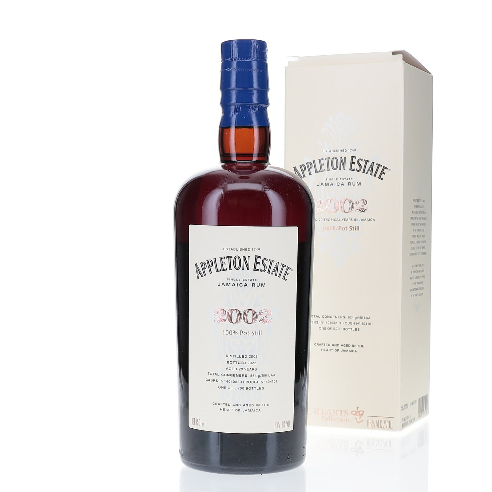 Appleton Estate Aged Rum 2002 Single Estate Hearts Collection 20 Yr 126 Rum