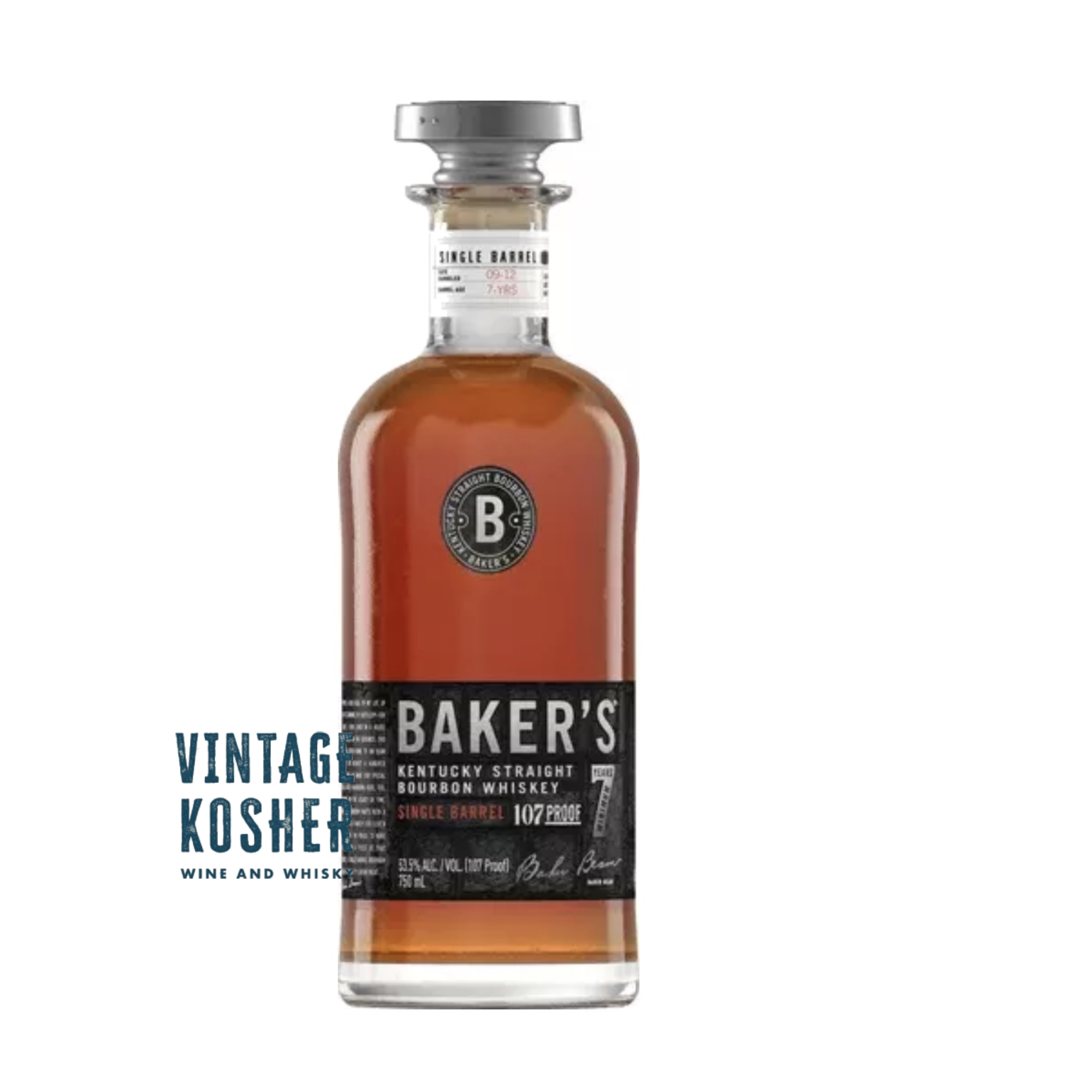 Baker's 7 year 107 Proof Single barrel Bourbon