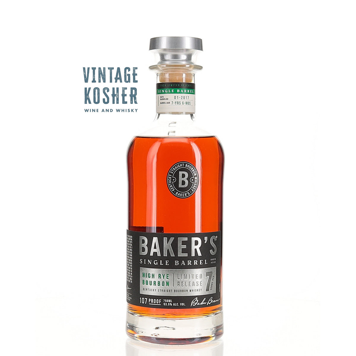 Bakers Single Barrel High Rye Bourbon 7 yr Bourbon