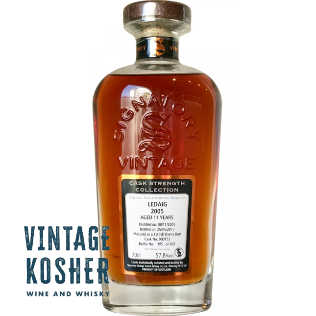 Ledaig 2005 9 yr Cask Strength signatory 56 no metal box Single Malt Scotch Whisky