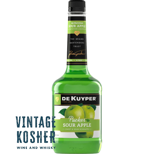 Dekuyper Sour Apple Schnapps Pucker 30 Liqueur