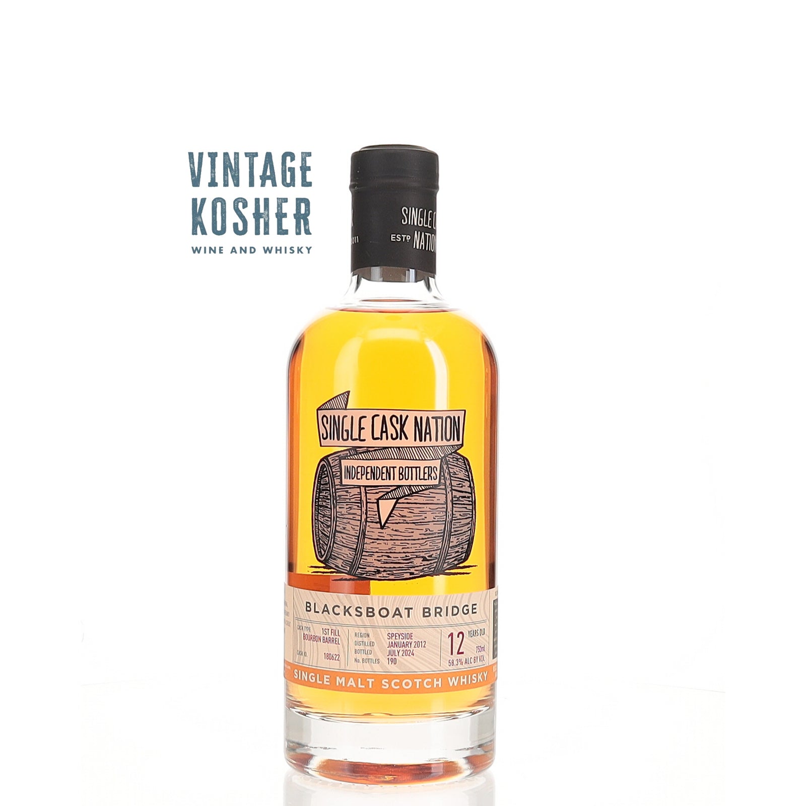 SCN Blacksboat Bridge 2012 12 yr Private Barrel Single Malt Scotch Whisky