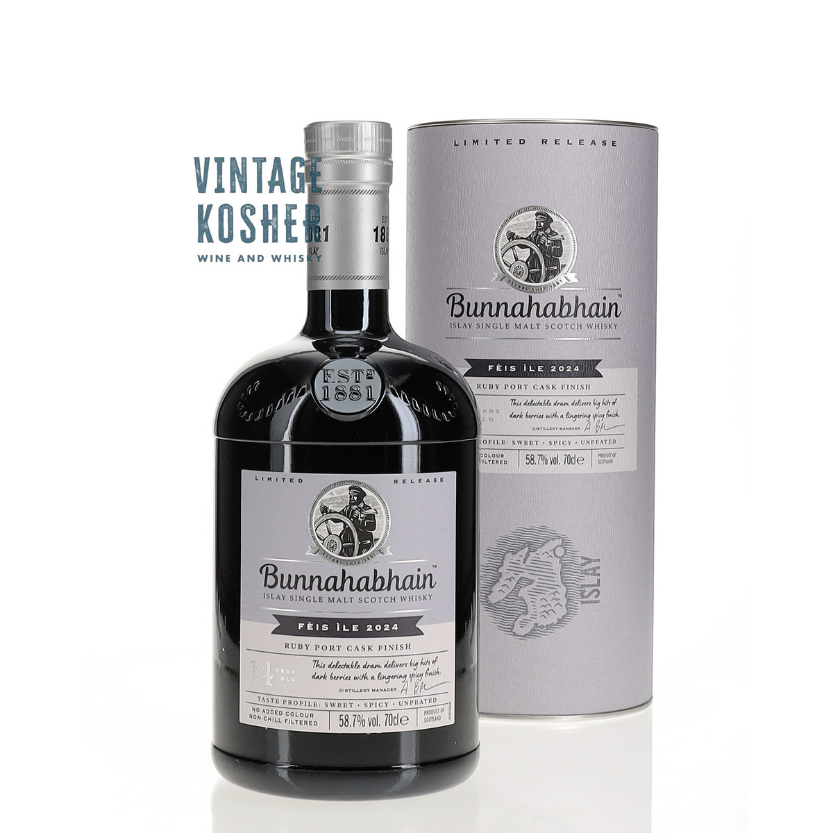 Bunnahabhain 14 Year Old Ruby Port Finish 57.8 2024 Single Malt Scotch Whisky