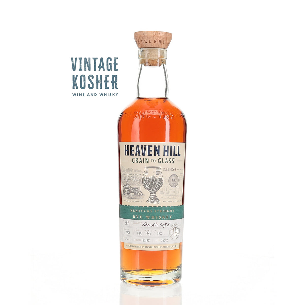 Heaven Hill Straight Rye Whiskey Grain to Glass 123.2 Rye