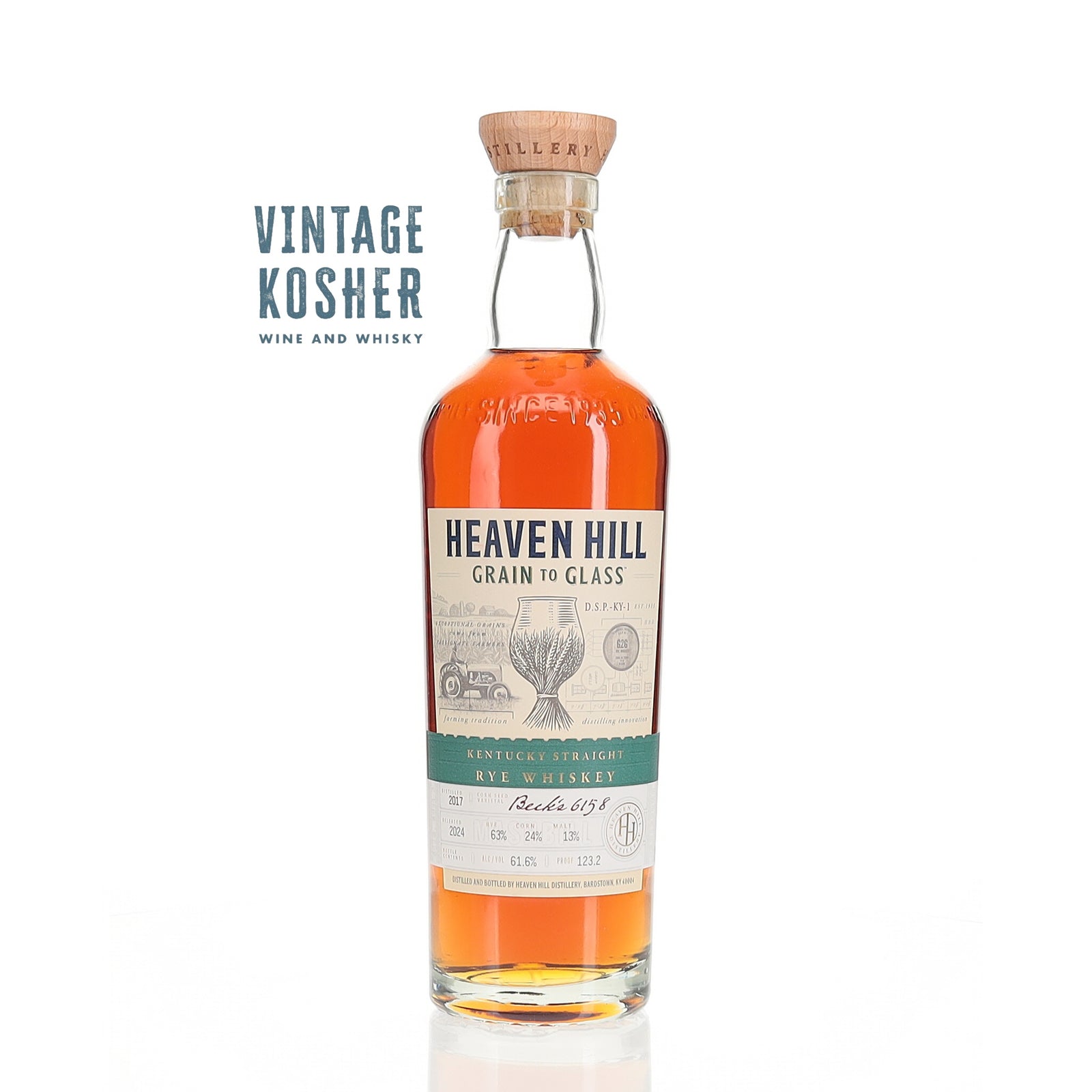 Heaven Hill Straight Rye Whiskey Grain to Glass 123.2 Rye