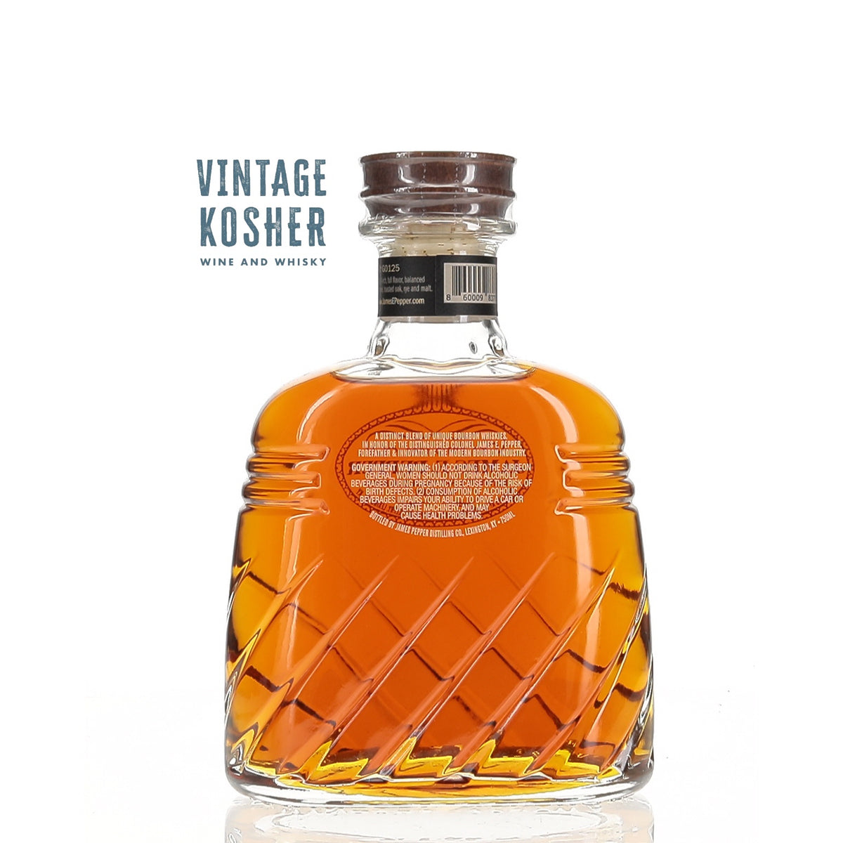 James E Pepper Barrel Proof Straight Bourbon Decanter