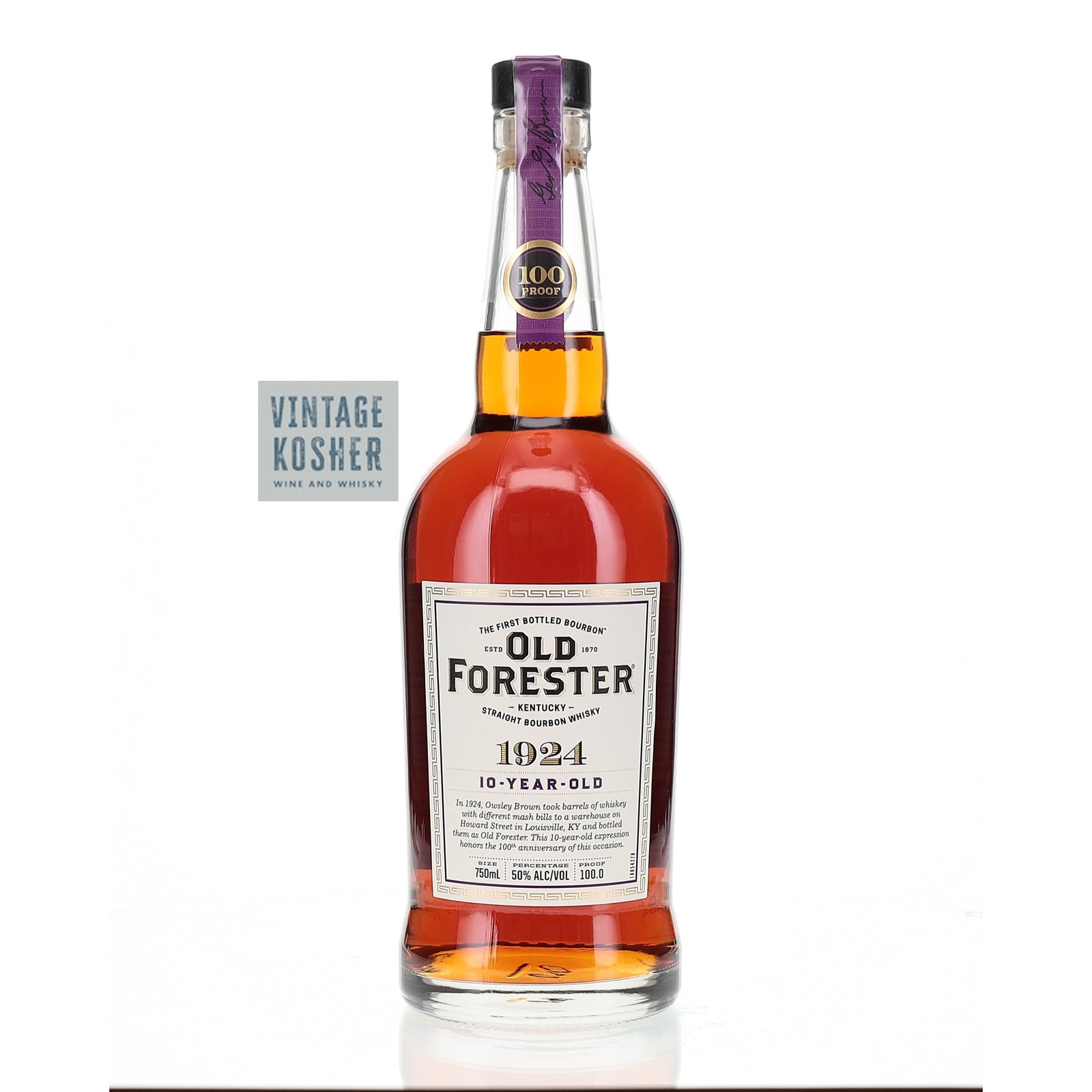 Old Forester 1924 10 Year Old Kentucky Straight Bourbon Whiskey Bourbon