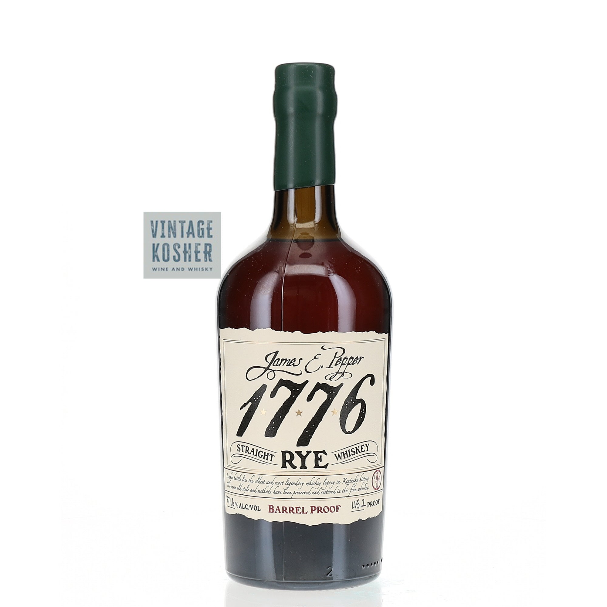 James E Pepper 1776 Straight Rye Whiskey Barrell Proof