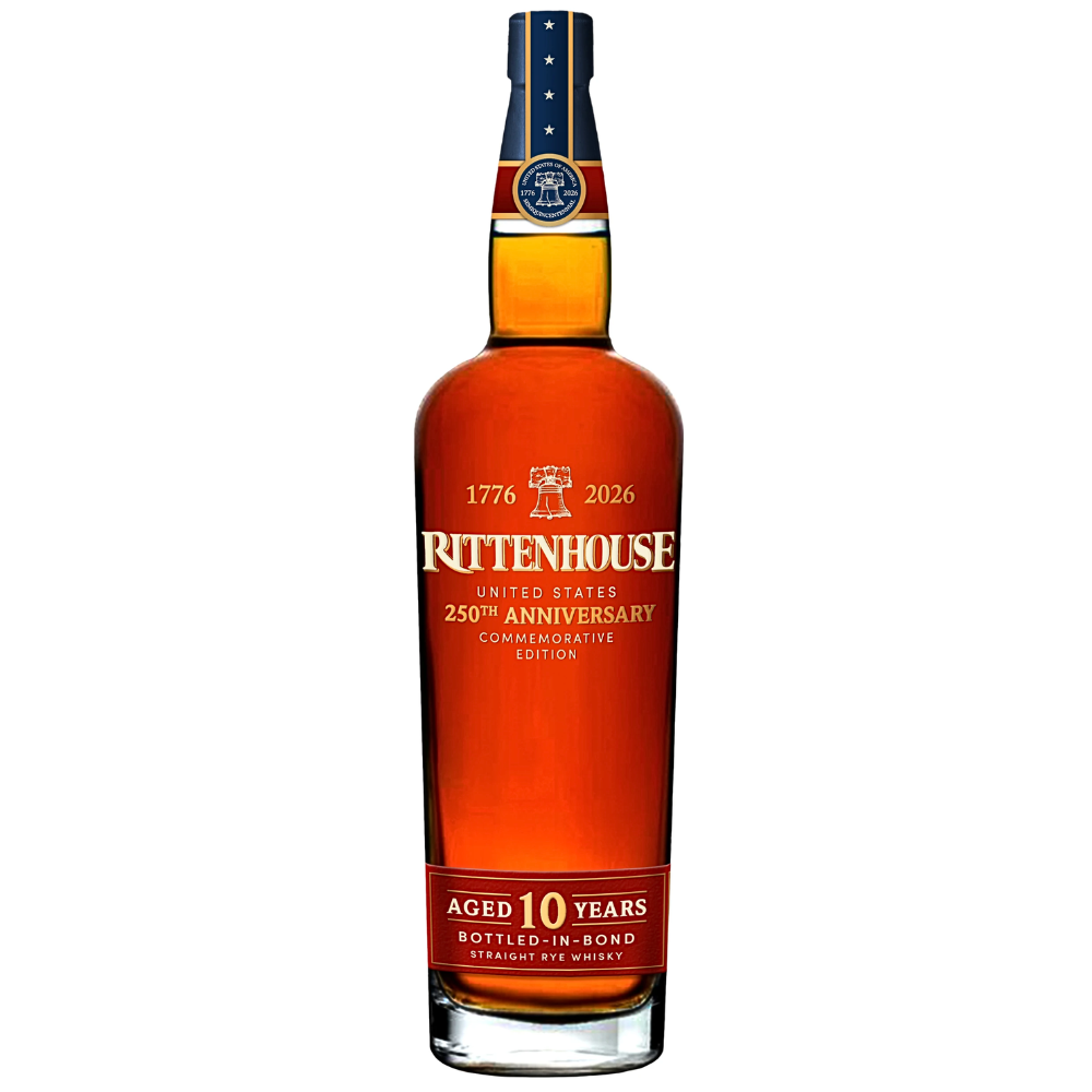 Rittenhouse Straight Rye Bottle In Bond 250th Ann 10 Yr