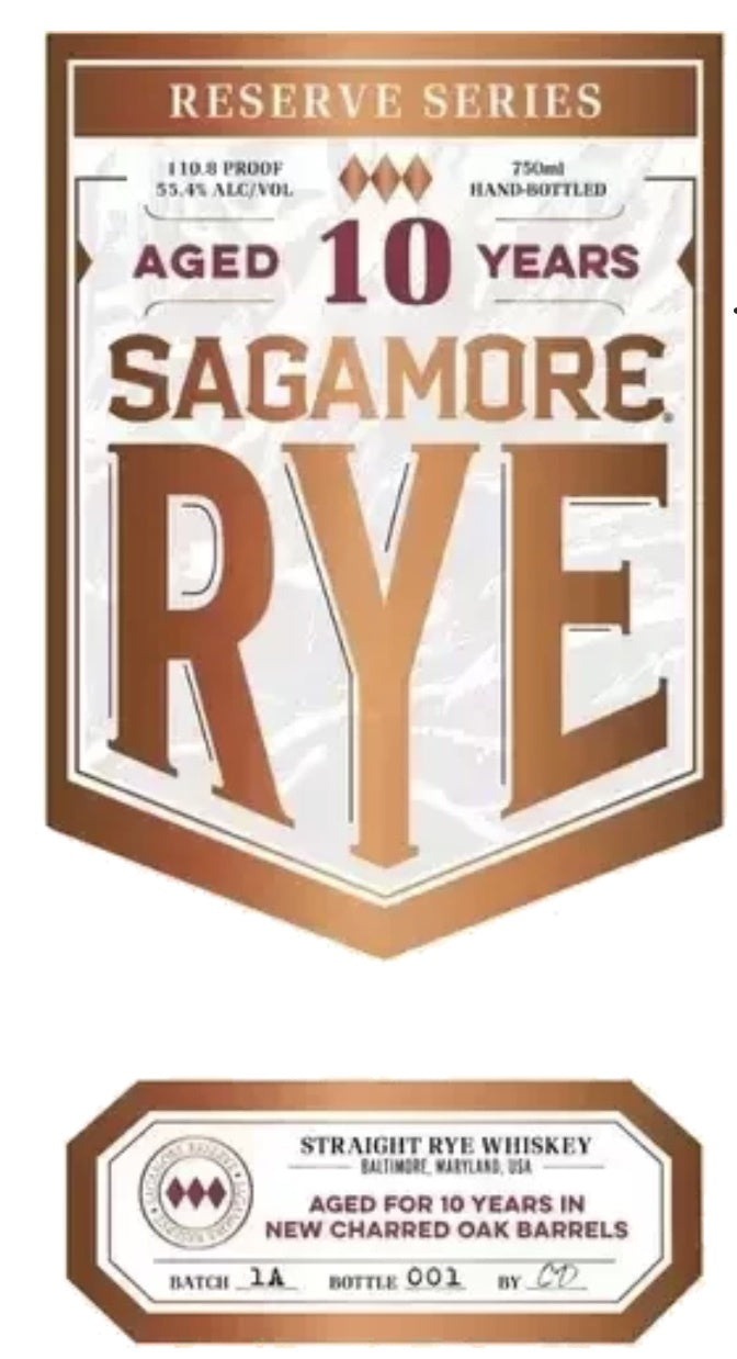 Sagamore Spirit Reserve Series 10 Year Old Straight Rye Whiskey