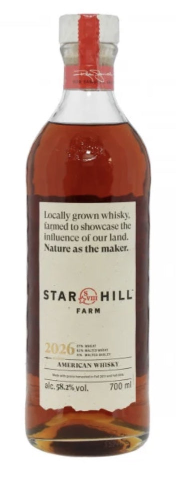 Star Hill Farm Blended American Whiskey 2026 Release 6 Yr 116.4 Blended Whiskey
