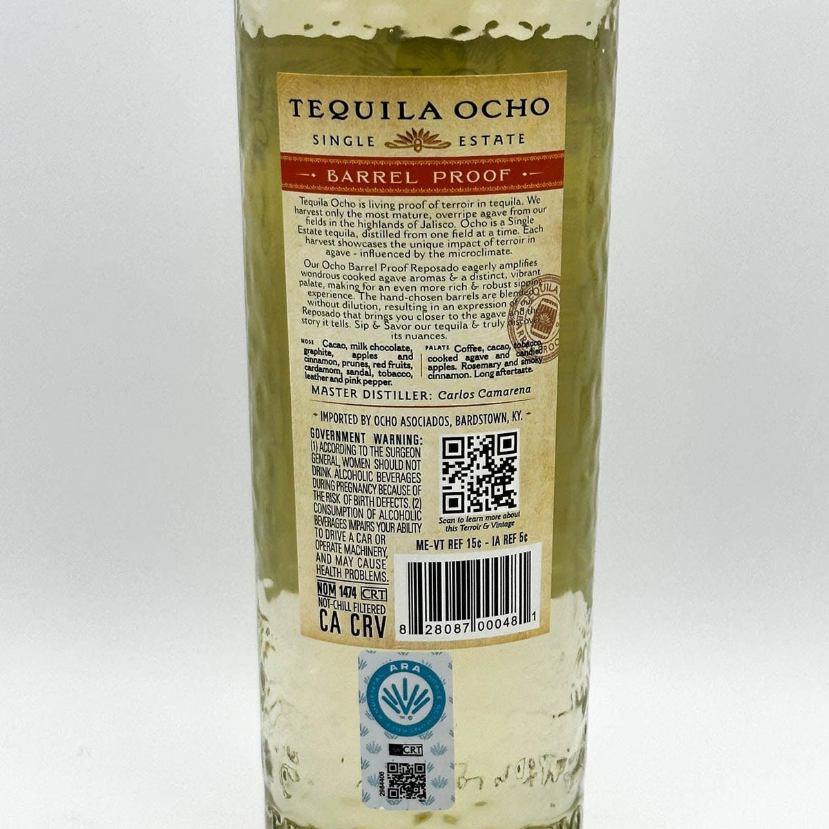 Tequila Ocho Reposado Barrel Proof 101