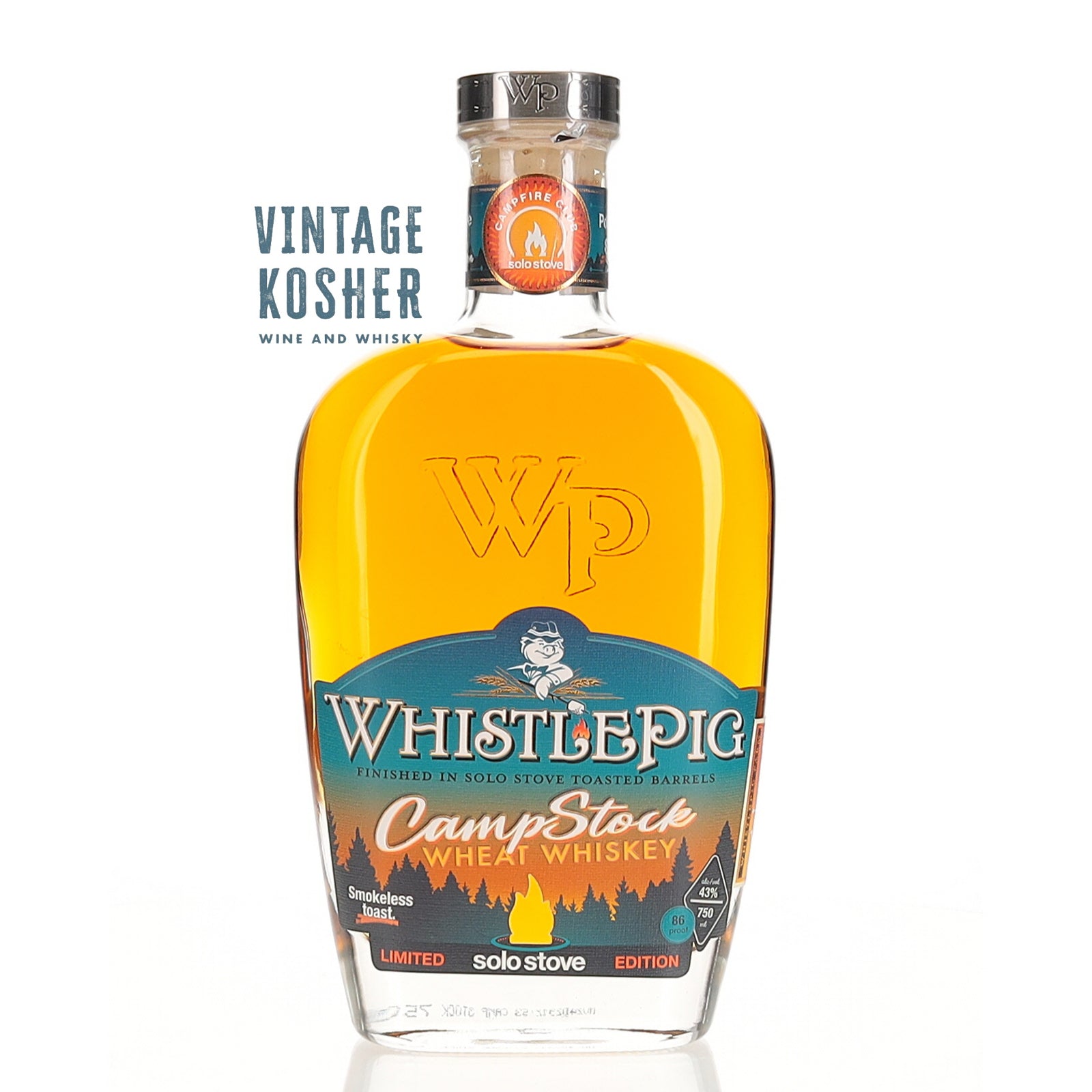 Whistlepig Wheat Whiskey Campstock Solo Stove Toasted Limited Edition 86 Rye