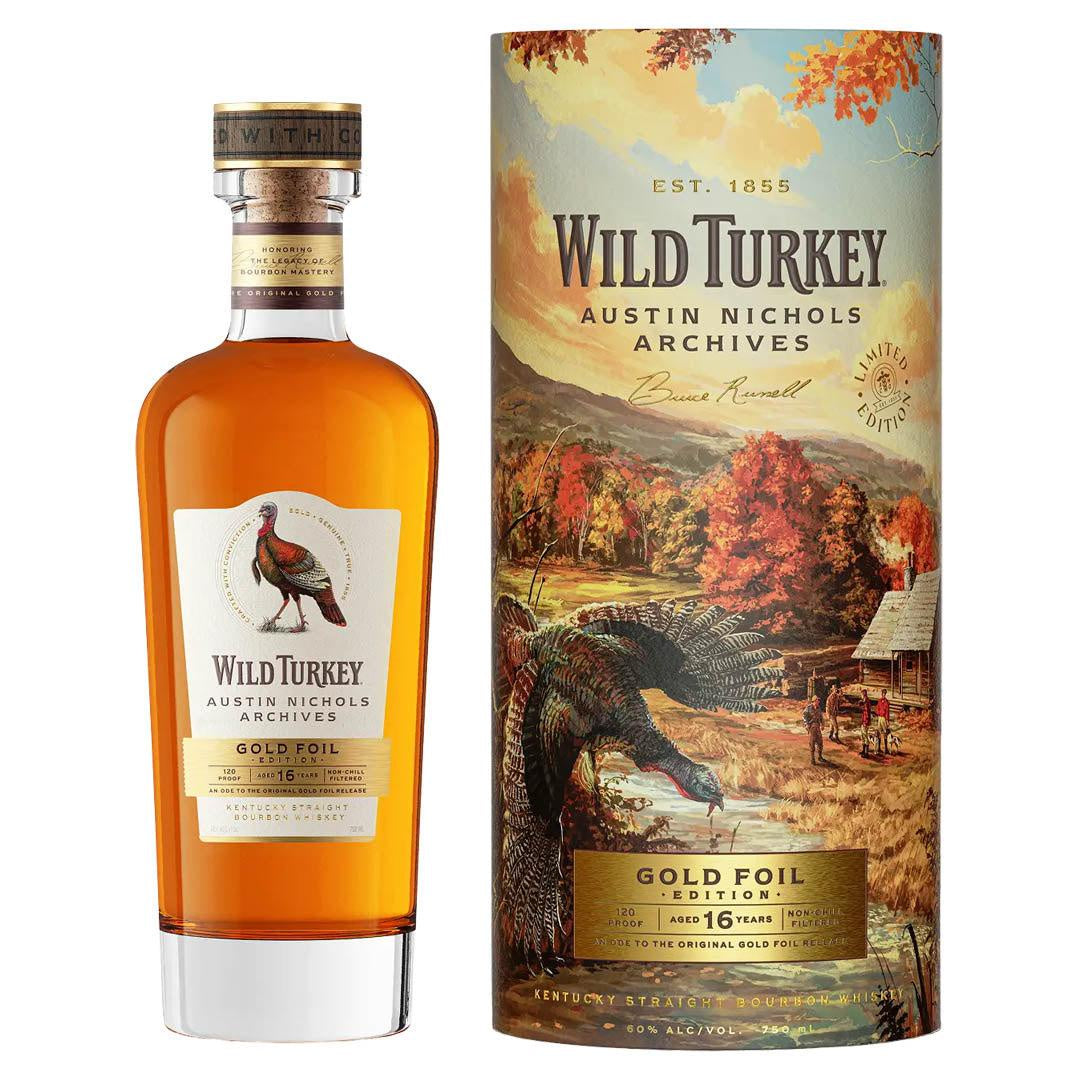 Wild Turkey Bourbon Gold Foil Limited Edition 16 yr 120 Bourbon